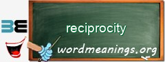 WordMeaning blackboard for reciprocity